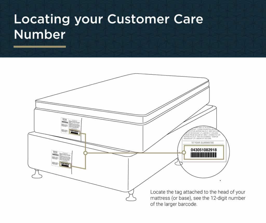 How to locate the customer care number on your mattress