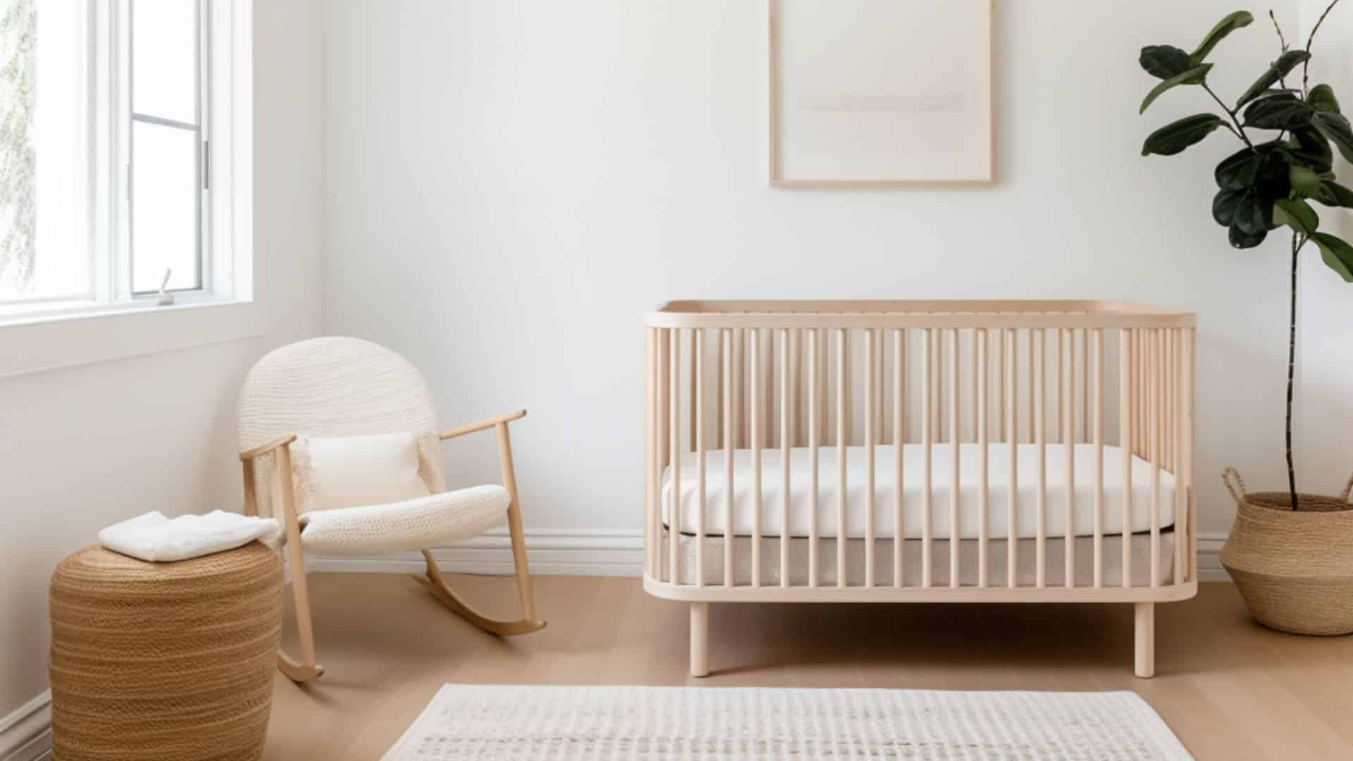 Baby's crib with mattress