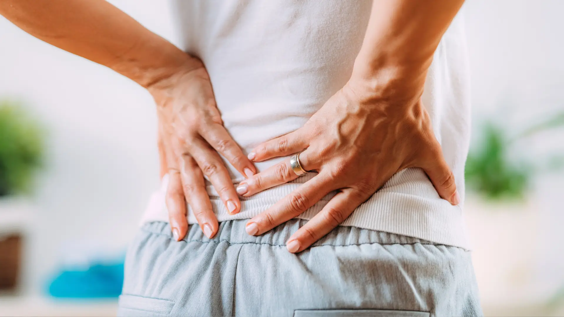 Person with back pain
