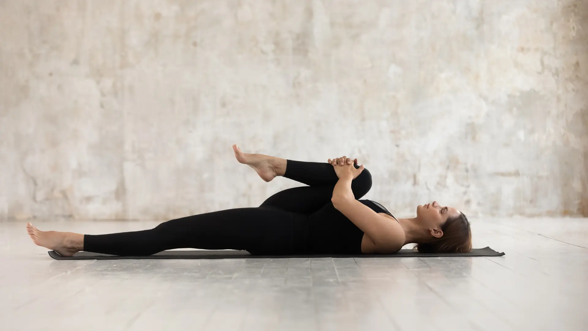 Knee to chest stretch