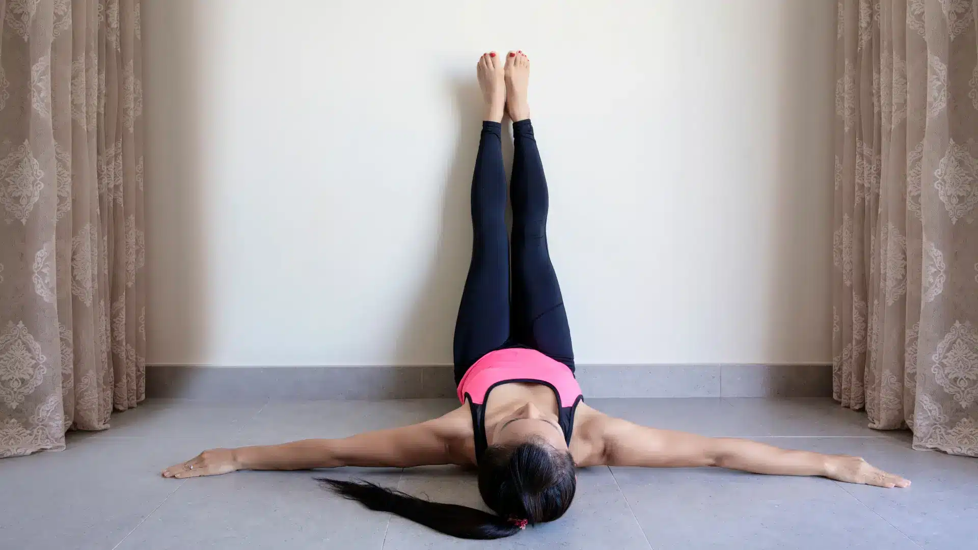 Legs up wall pose