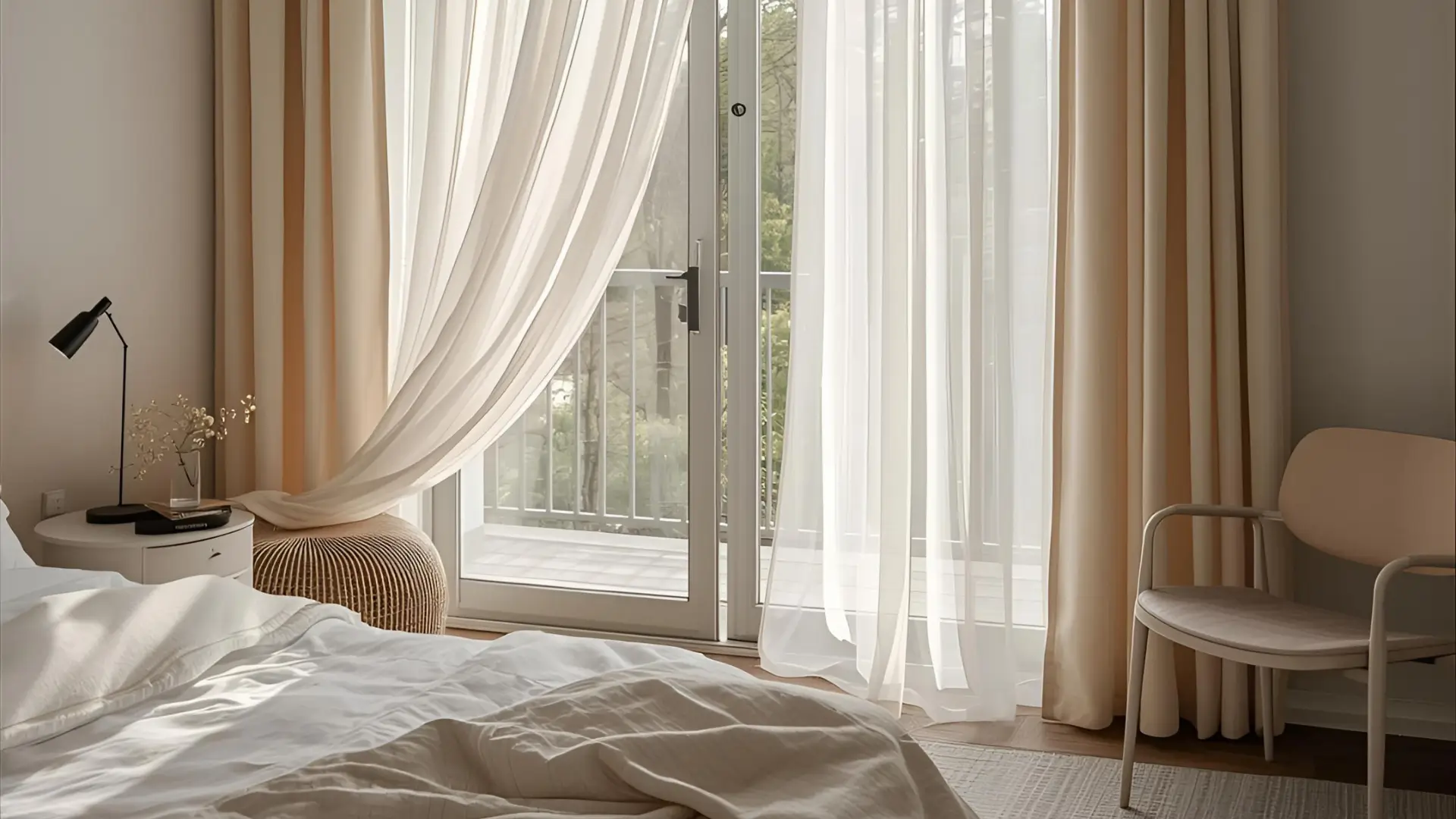 Bright breezy light temperature bedroom