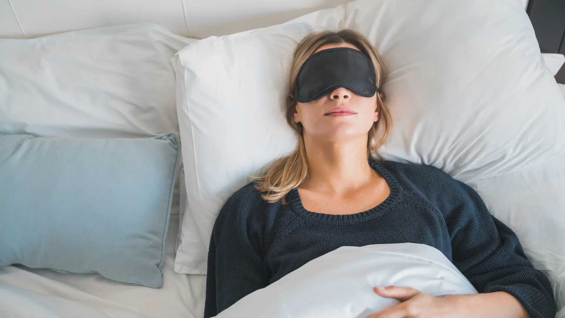 Woman sleeping on back peacefully