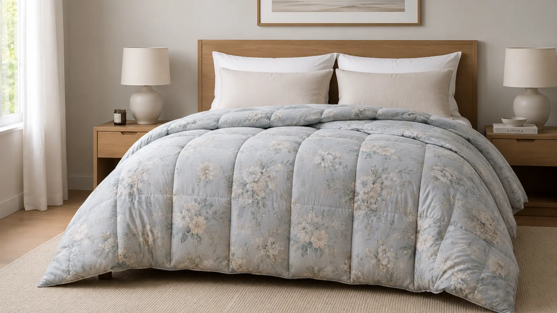 Comforter on a bed