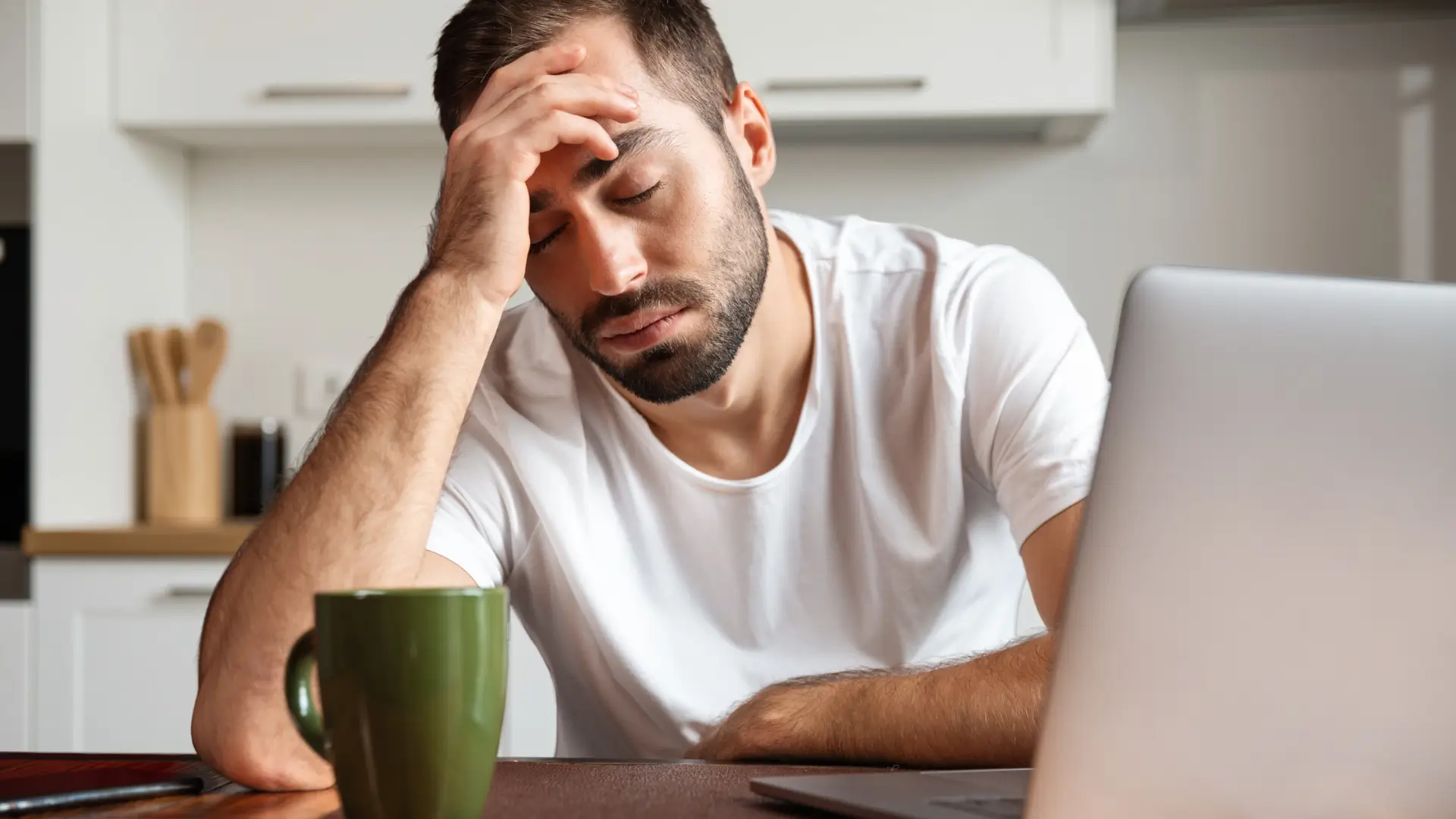 Man tired during the day