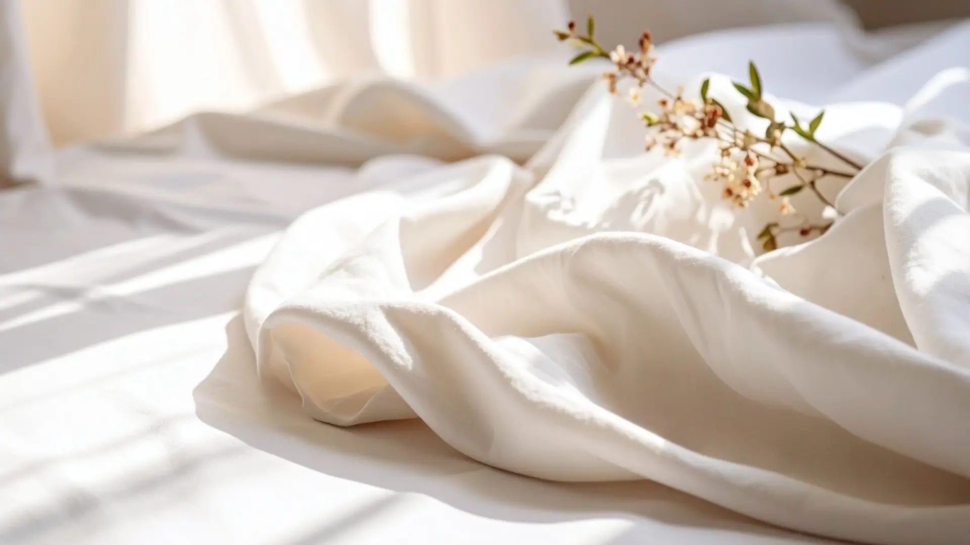 Soft white sheets